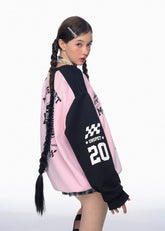 Korean Style Baseball Team Pullover